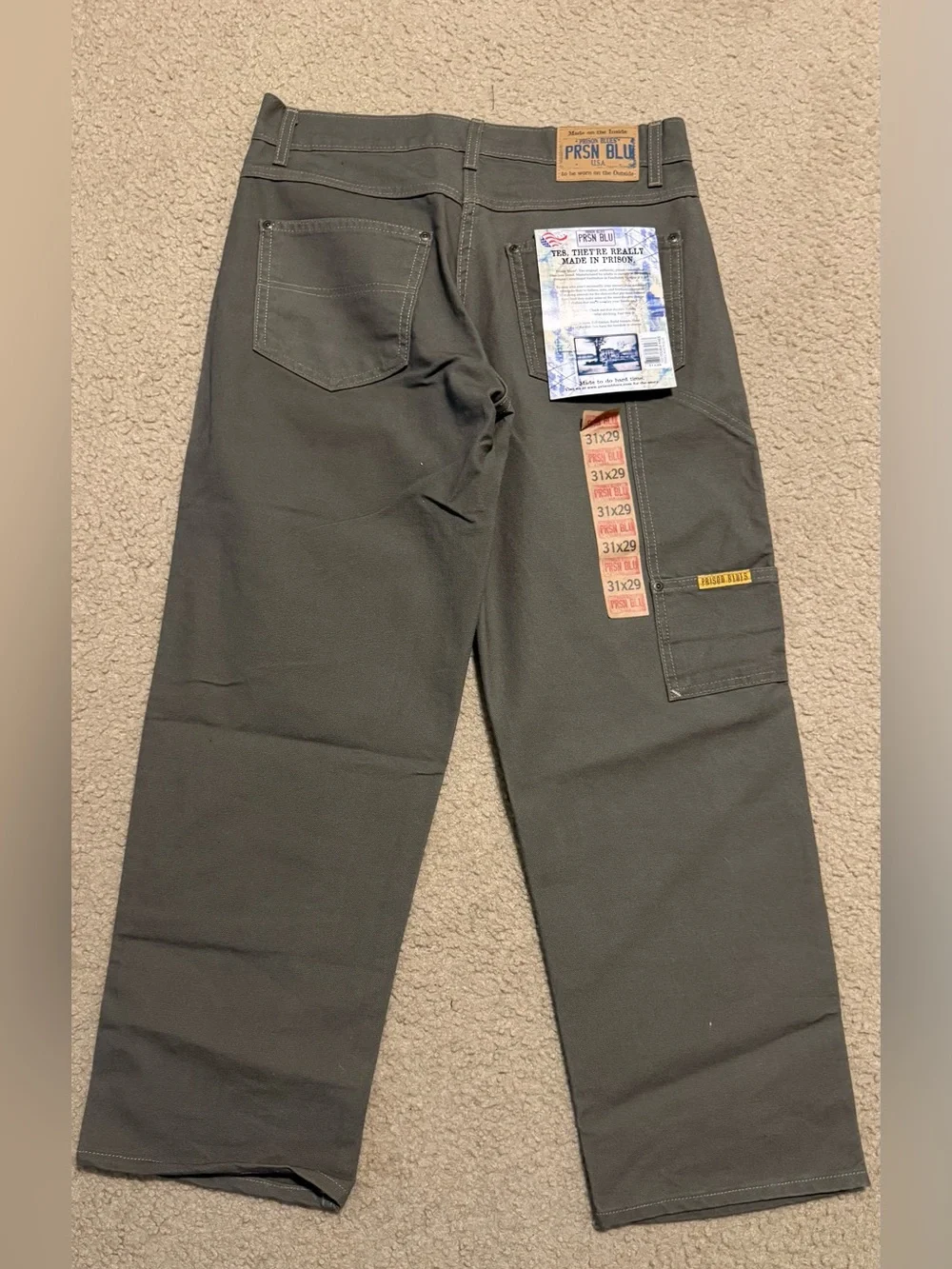 Men's prison blu Workwear double knees